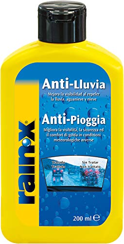 Rain-X Spray Liquido Lavavetri Auto Antipioggia Tecnologia Idrofobica Che Respinge L'Aqua 200Ml