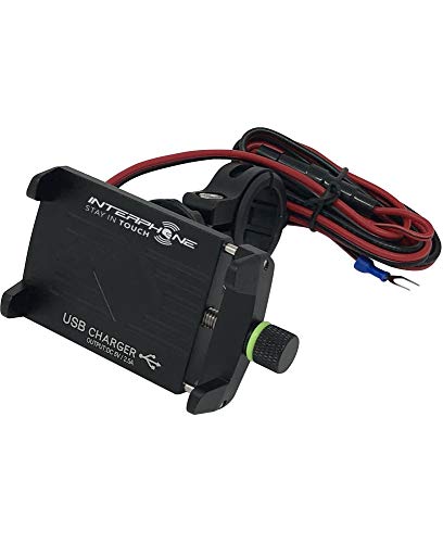 Interphone | Smmotoalusb | Supporto Universale Da Manubrio Moto In Alluminio, Ultra Resistente Con Porta Usb Integrata Per La Ricarica