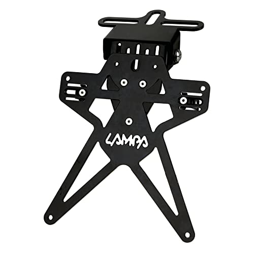 Lampa 91647 Aero-X Evo 7, Portatarga Moto Per Targhe Italiane Con Altezza Ed Inclinazione Regolabili