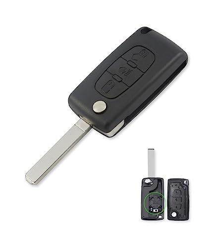1Neismartech Guscio Lama Per Chiave Telecomando 3 Tasti Compatibile Con Citroen C2 C3 C4 C5 C6 C8 Xsara Picasso Peugeot 407 307 308 607 Lama Va2 Vano