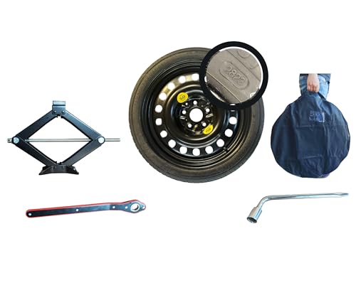 Kit Ruotino Di Scorta 17" 135/80R17 Compatibile Con Mazda Cx-30, Cx-3, 6, 5, Kia Proceed, Xceed, Mitsubishi Asx, Con Cric, Chiave E Sacca