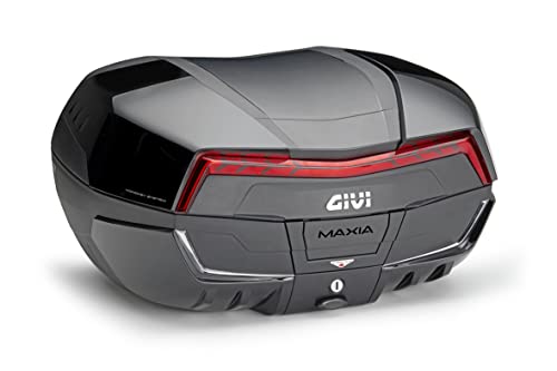 Givi Bauletto Monokey System Portaoggetti Baule V58Nn Maxia 5 Per Scooter Moto 2 Caschi 58 Litri Topcase Posteriore Nero Con Catadiottro Rosso E Quatt