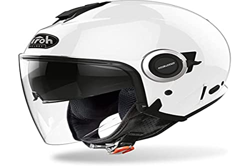 Airoh Helios He14 Casco Moto, Bianco (White Gloss), Mc