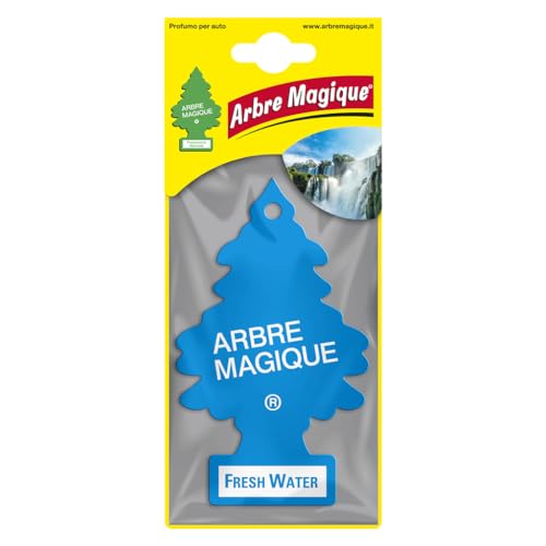 Arbre Magique Mono, Profumatore Auto, Fragranza Fresh Water, Profumazione Fresca E Frizzante, Durata Fino A 7 Settimane, Made In Italy, Confezione Da