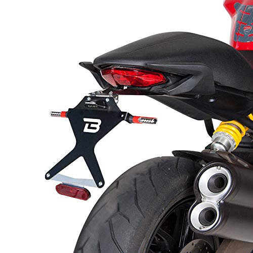 Portatarga Reclinabile Regolabile Alluminio Barracuda Ducati Monster 821-1200 2014-2017