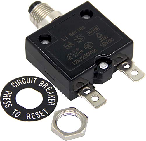 Namvo Interruttore A Pulsante 125-250 V Ac 50 V Dc 5 Amp Protezione Termica Da Sovraccarico Serie L1 Ripristino Manuale Dell'Interruttore Termico 5A