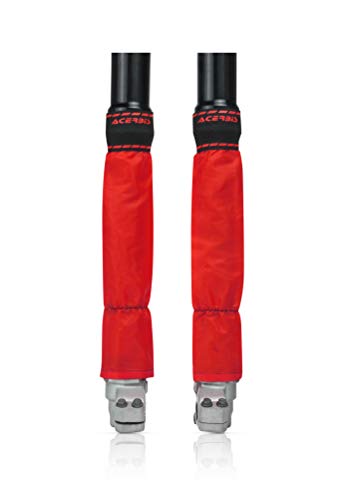 Acerbis 0024421.110 Z Z-Mud Forchetta Ghette, Rosso, 46 Mm/49 Mm Ø, Set Di 2