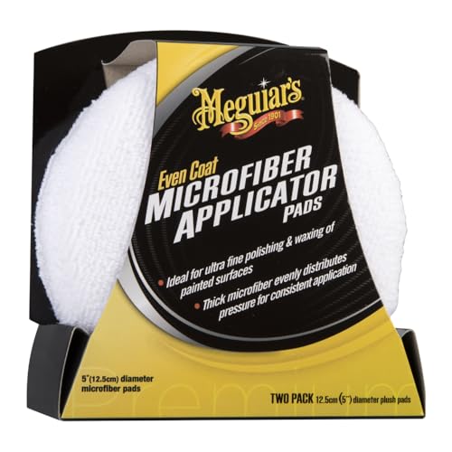 Meguiar'S X3080Eu Dischi In Microfibra Tondi, Bianco, Diametro 10Cm Ca