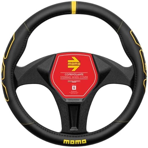 Momo Refial Coprivolante Profile Nero/Cuciture Gialle 38-39 Cm