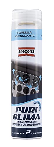 Arexons Cura Auto, Puri Clima 350 Ml, Trattamento Auto Per Sistemi Di Climatizzazione, Spray Auto Igienizzante, Detergente E Deodorante, Purificante E