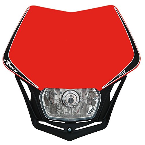 Piastra Per Fanale Enduro Racetech V-Face, Colore: Rosso