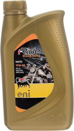 Eni I-Ride Moto 4T 10W40 Lt.1 Olio A Base Sintetica Per Moto 4T, Api Sl, Jaso Ma 8480
