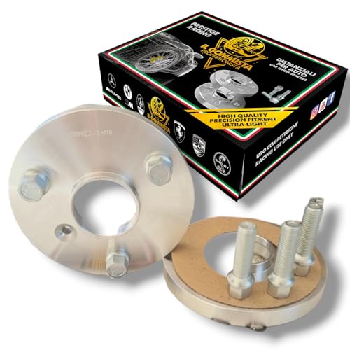 Igp 2 Distanziali Ruote 12 Mm Compatibili Con Smart 3 Fori + 6 Bulloni In Acciaio Fortwo 450 Roadster 452 Fortwo 451 452