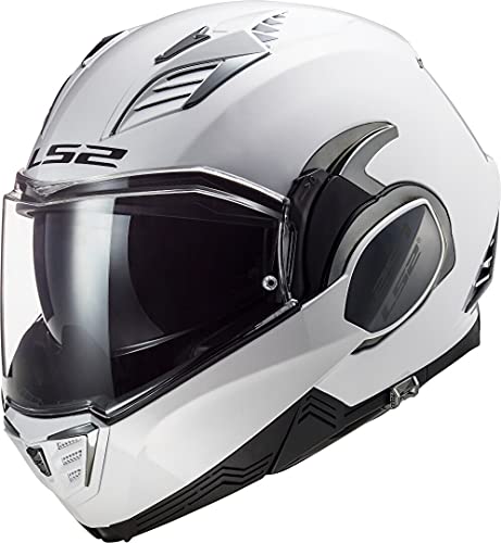 Ls2, Casco Moto Modulare Valiant Ii Bianca, Xs