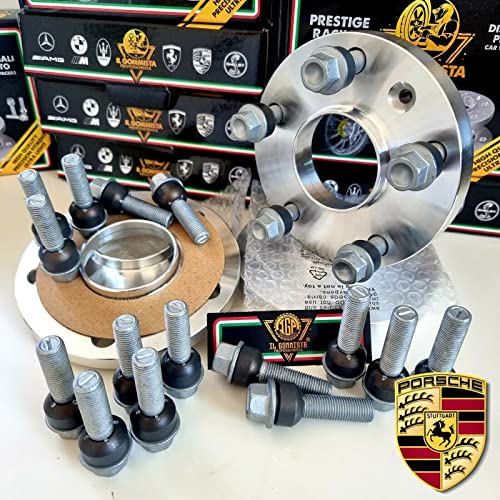 Igp Kit 4 Distanziali Ruote Da 16 Mm + 16 Mm + Bulloni Oem Compatibile Con Porsche Macan Turbo S Hibrid * Ok Auto Ruota Cerchi In Lega
