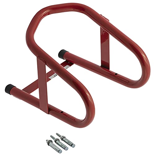 Cavalletto Blocca Ruota Anteriore Moto Universale Metallo Rosso