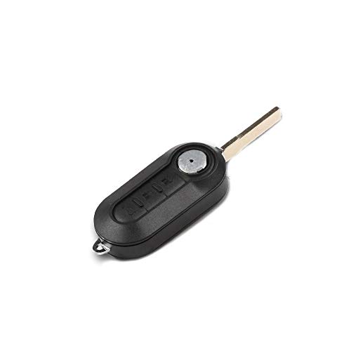 1Neismartech Guscio E Lama Estraibile Per Telecomando 3 Tasti Ricambio Compatibile Per Chiave Auto Fiat 500, Punto, Panda, Non Inclusi Trasponder/Chip