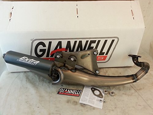 Giannelli Marmitta Scooter Extra V2 Malaguti F.12 Phantom Motore Raff. Aria '08/09 Mod.Power Up Silenziatore Alluminio Anodizzatoi