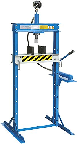 Pressa Manuale Idraulica Con Pistone Mobile 12 Tonnellate Fervi P001/12