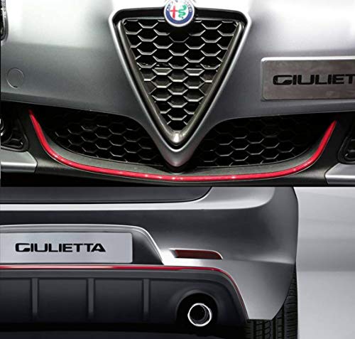 Profilo Rosso Adesivo Per Dam Paraurti Full Anteriore + Posteriore Alfa Giulietta