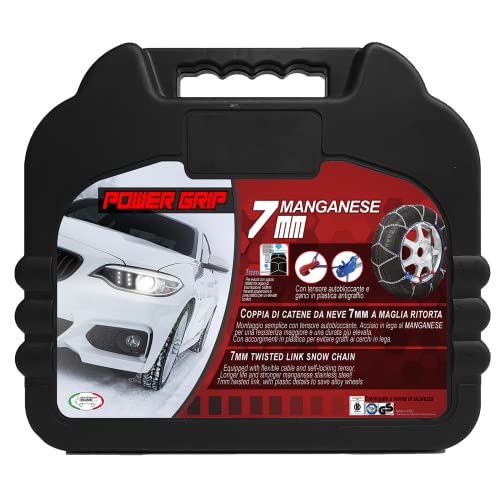 Power Grip Catene Da Neve 7Mm Omologate E Certificate Tuv E Gs Onorm, Gruppo 80, 07X080