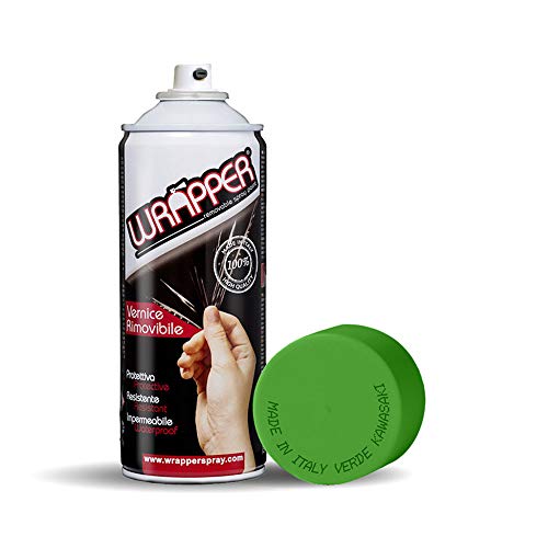 4R Quattroerre.It 16417 Wrapper Spray Vernici Rimovibili Tinta Speciale Verde Kawasaki