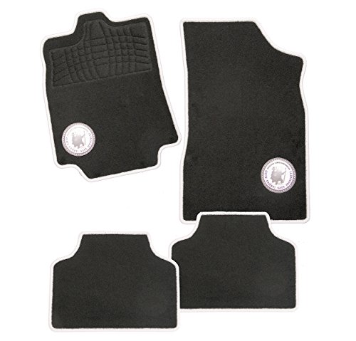 Carfashion Cristoforo Al1, Tappetini Per Auto Set 4 Pezzi In Nero Con Farbigem Cristoforo Logo Vlr, Senza Ferma Tappetino Per Q5, Anno Di Fabbricazion
