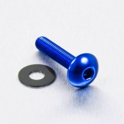 Pro-Bolt Lfb520 Alluminio Bombata Vite A Testa, M4 X 0.8Mm X 20Mm, Blu