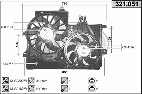 Aftermarket Elettroventola Opel Meriva 1.7 Dti
