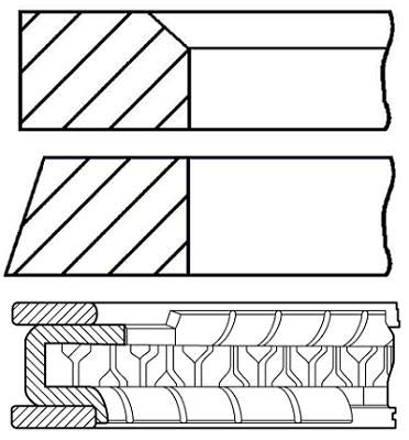 Goetze Engine 08-447200-00 Pistone E Anelli