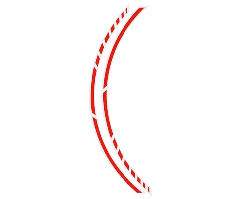 Foliatec F34446 Pin-Striping Racing Profilo Design, Neon-Red, 14 X 41 Cm