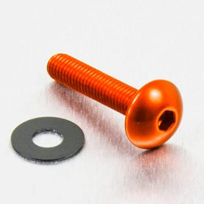 Pro-Bolt Lfb520 Alluminio Bombata Vite A Testa, M4 X 0.8Mm X 20Mm, Arancio