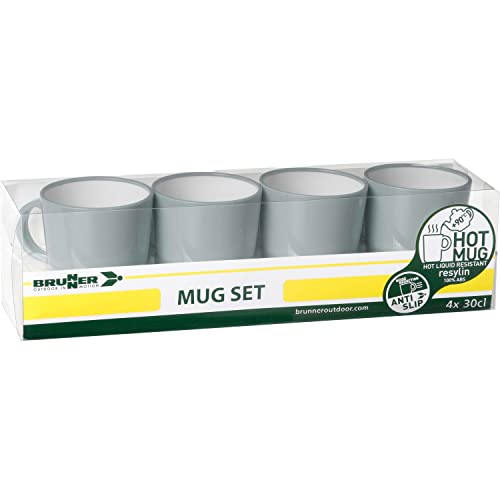 Brunner Mug Set Abs, Grigio