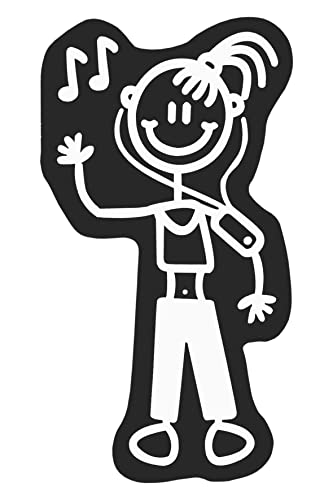Family Car Decals Adh06663 Adesivo Bambina Cantando My Family