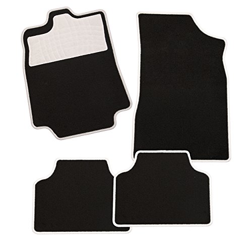 Carfashion 236269 Tappetini Auto, 4 Pezzi, Bianco