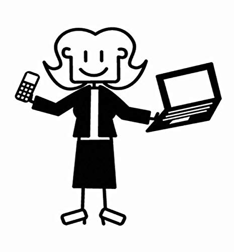 Altium 3007110 - Adesivo Con Donna Al Lavoro, Colore: Nero