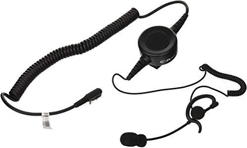 Midland C855.01 Microfono Con Braccetto Regolabile E Ptt Tattico Con Presa 2 Pin, Nero
