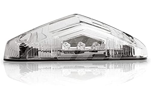 Fanale Posteriore A Led In Vetro Trasparente 83 X 22 Mm E Della Marcatura Con Illuminazione Targa Universale