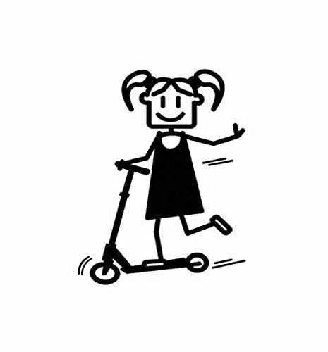 Altium 3007194 - Adesivo Di Bambina Con Scooter, Colore Nero
