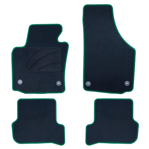 Occ Design Tappeto Su Misura Leon Mk2 (2005-2012) 5Pz Bordo Verde