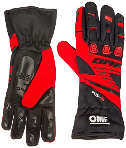 Omp Ompkk02743E060 X Xs Ks-3 Guanti My2018, Nero/Rosso, Xxs