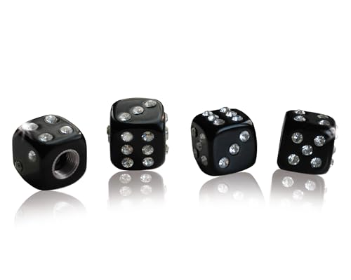 Foliatec Aircaps Coperchio Valvole ''Crystal Cube'', Nero4 Pezzi