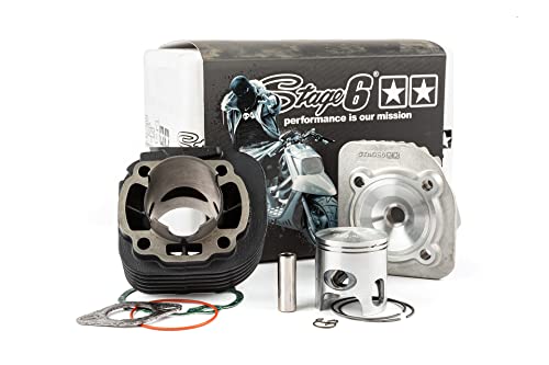 Stage6 Cylinder Kit Streetrace 70Cc Cast Iron Piston Pin=12Mm Scooters Cpi Ac