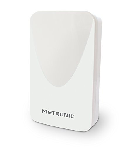 Metronic Antenna Uhf Esterna Amplificata 57 Db - Tnt/Compatibile Full Hd / 4K Antenna Amplificata 43 Db Bianca Bianco