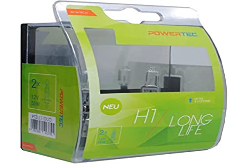 M-Tech Ptzll1-Duo Lampadina Powertech Long Life H1 12V 55W