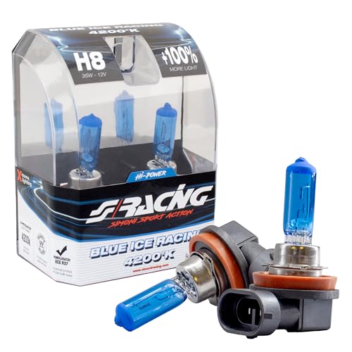 Simoni Racing Bir/H8 Kit 2 Lampadine Blue Ice Racing, Attacco H8