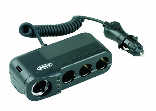 Ring Automotive Rms4 Presa Accendisigari Quadrupla Con Tester