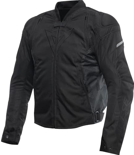 Dainese - Avro 5 Tex Jacket, Giacca Moto In Tessuto, Con Protezioni Su Spalle, Man, Nero/Nero/Nero, 50