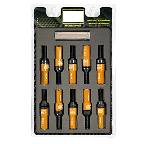 Omp Speed Set Di Viti Performance Con Protezione In Alluminio M12X1.5 Hex 17-19, L 28 Mm, Colore Arancione Alluminio 7075+Din 12.9, 20+1 Per Scatola