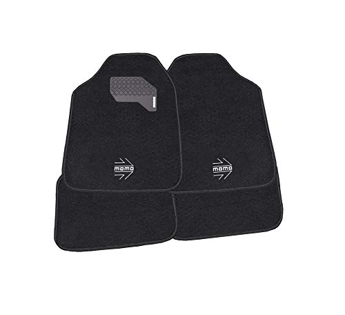 Momo Set Tappetini Auto Universali 4 Pezzi 015 Nero/Bianco
